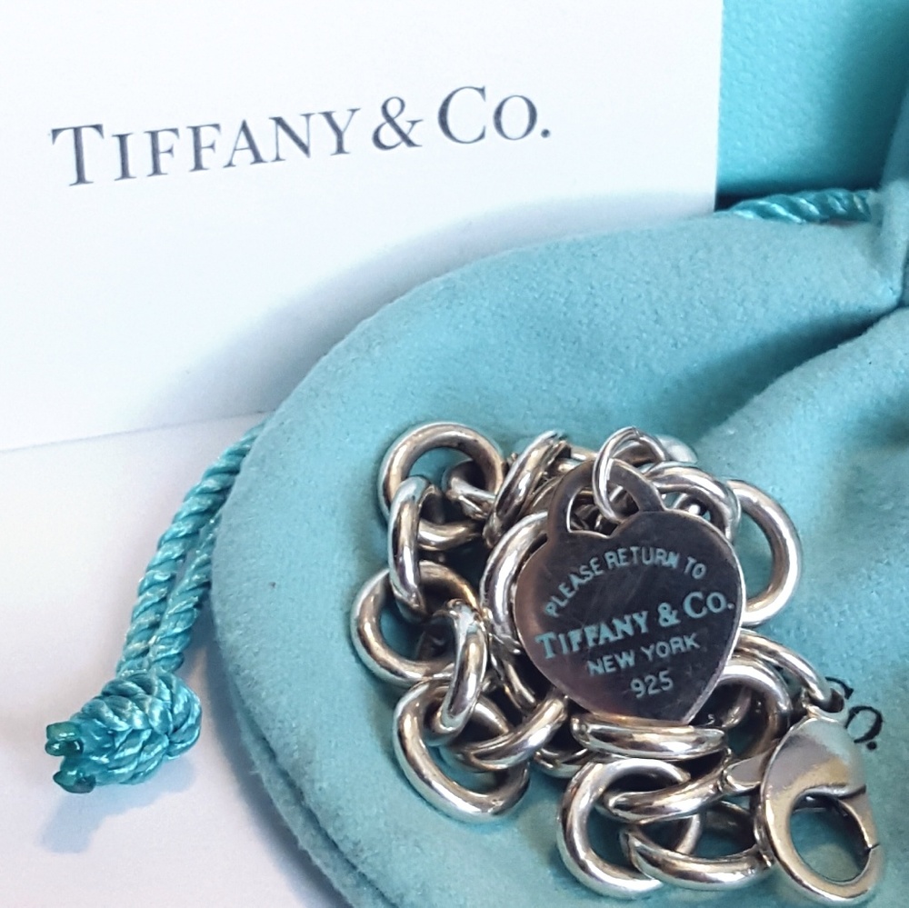 TIFFANY CO Blue Enamel Return to Bracelet